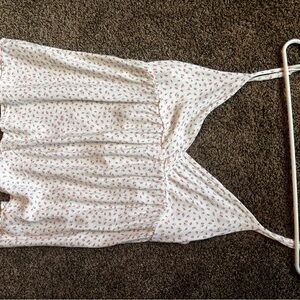 Brandy Melville White and Pink Floral Top